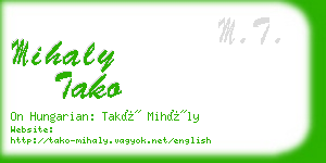 mihaly tako business card